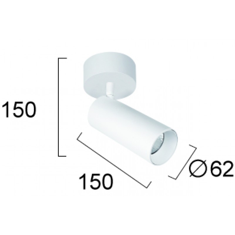 DOWNLIGHT H:150 БЯЛ REEDS GU10