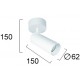 DOWNLIGHT H:150 БЯЛ REEDS GU10