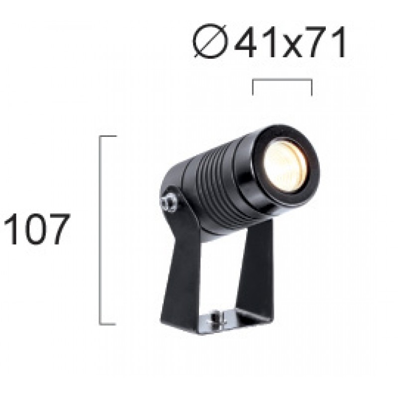 LED ПРОЖЕКТОР ЗА ЗЕМЯ 3W 3000K ТЪМНО СИВ ATLAS