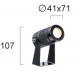 LED ПРОЖЕКТОР ЗА ЗЕМЯ 3W 3000K ТЪМНО СИВ ATLAS