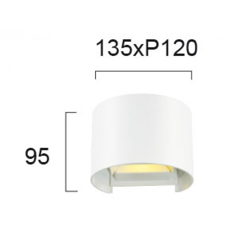 СТЕННА ЛАМПА КРЪГЛА GREG LED 6W БЯЛА IP54