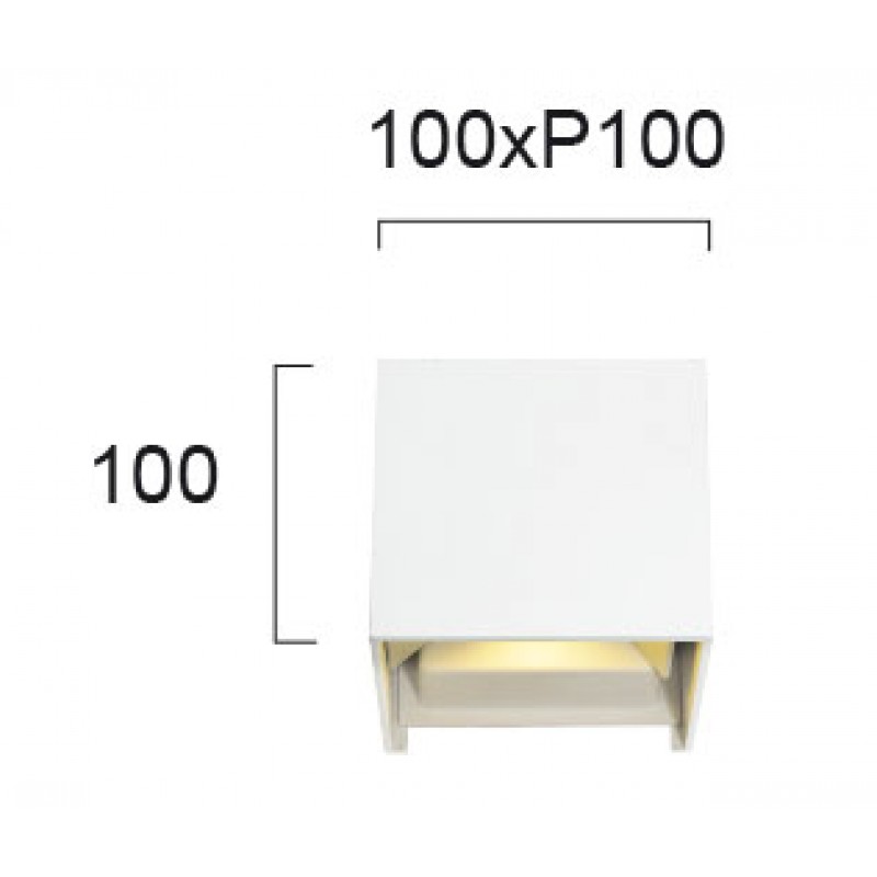 СТЕННА ЛАМПА SQUARE GREG LED 6W БЯЛА IP54