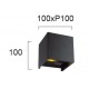 СТЕННА ЛАМПА SQUARE GREG LED 6W ЧЕРЕН IP54