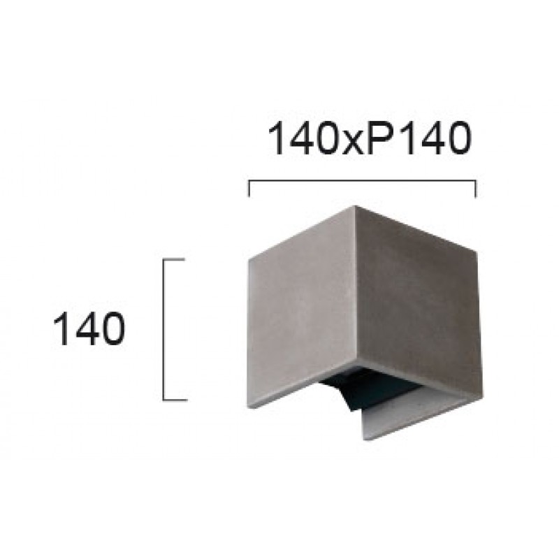 СТЕННА ЛАМПА SAMOS LED 12W СИВА IP65