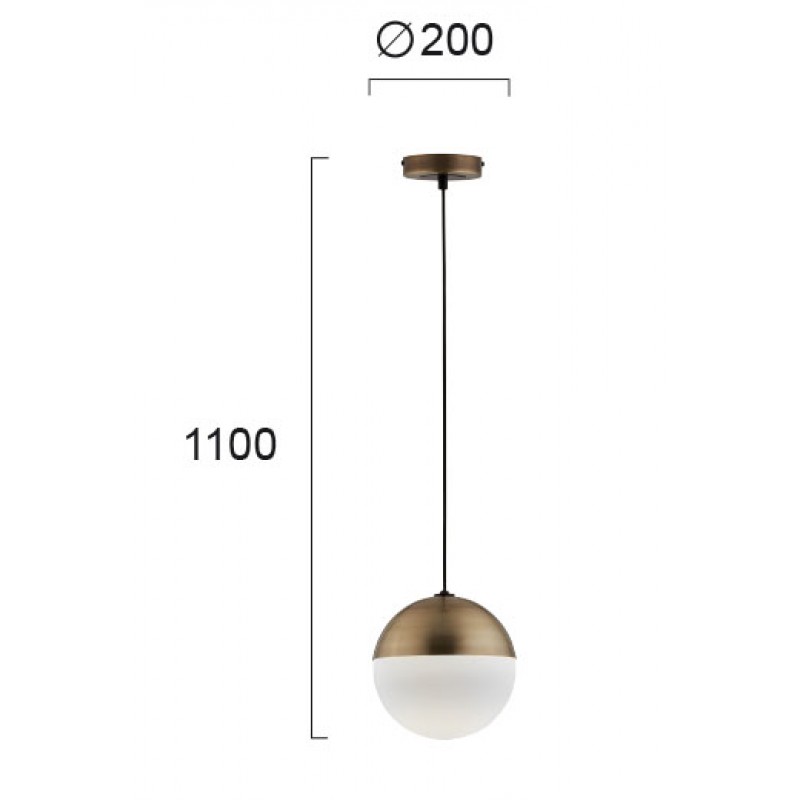ПЕНДЕЛ VIOLA 200 БЯЛ / ОКСИД