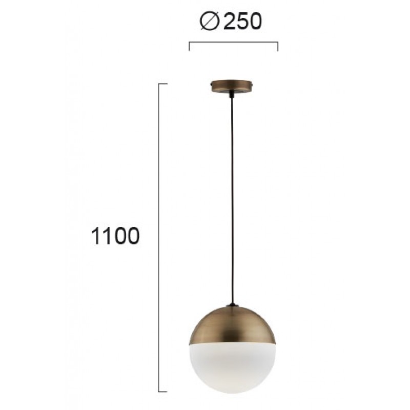 ПЕНДЕЛ VIOLA D250 БЯЛ / ОКСИД