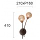 СТЕННА ЛАМПА SISSY G9 2X40W ЗЛАТНО/КАФЯВО СТЕННА ЛАМПА SISSY G9 2X40W ЗЛАТНО/КАФЯВО