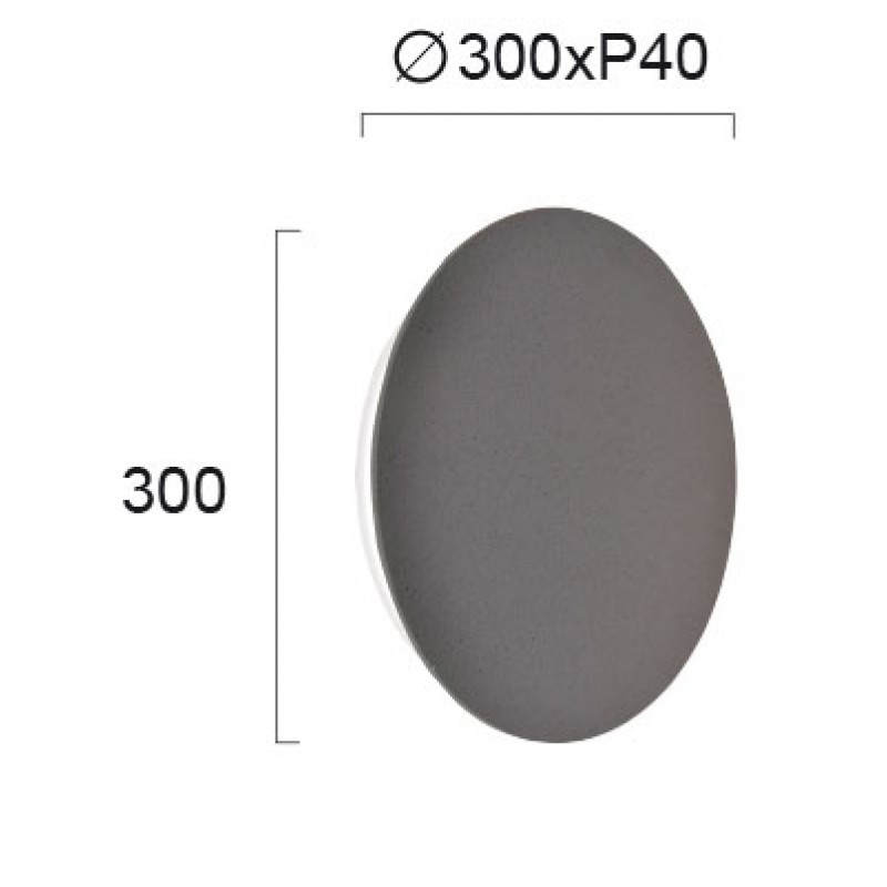 СТЕННА ЛАМПА КОНКРИТ D 300 KYKLOS