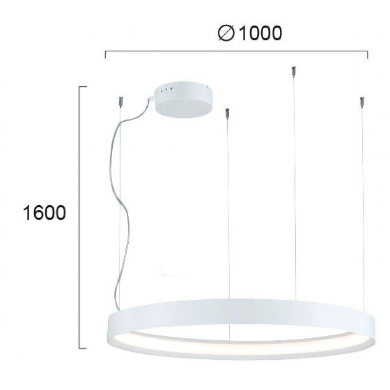 ПЕНДЕЛ VERDI LED 87W 3000K БЯЛ