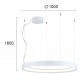 ПЕНДЕЛ VERDI LED 87W 3000K БЯЛ