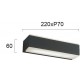 СТЕННА ЛАМПА NOA LED 16W ТЪМНО СИВА IP65