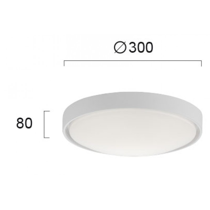 ПЛАФОН YARA LED 19W 3000K БЯЛ ПЛАФОН YARA LED 19W 3000K БЯЛ