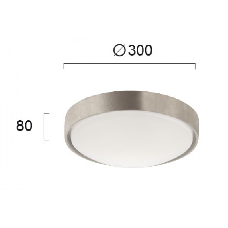 ПЛАФОН YARA СРЕБЪРЕН D300 LED 19W 3000K ПЛАФОН YARA СРЕБЪРЕН D300 LED 19W 3000K