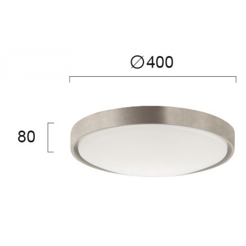 LED ПЛАФОН YARA 26W 3000K СРЕБЪРЕН D400