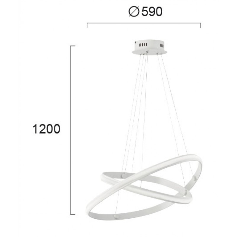 ПЕНДЕЛ COZI LED 38,6W БЯЛ 3100K
