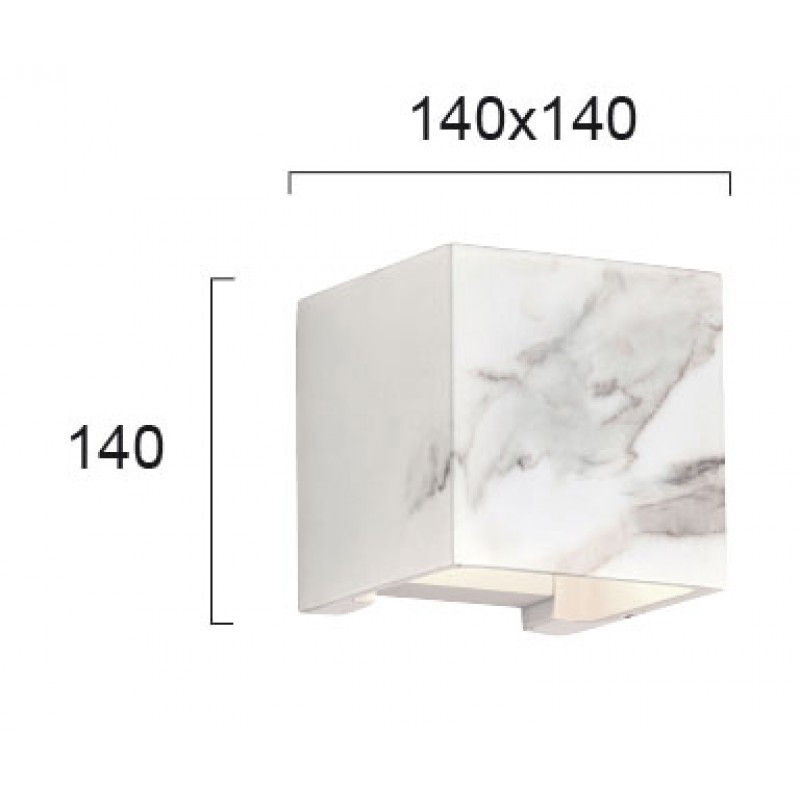 СТЕННА ЛАМПА ДАВОС LED 12,1W БЯЛА IP65