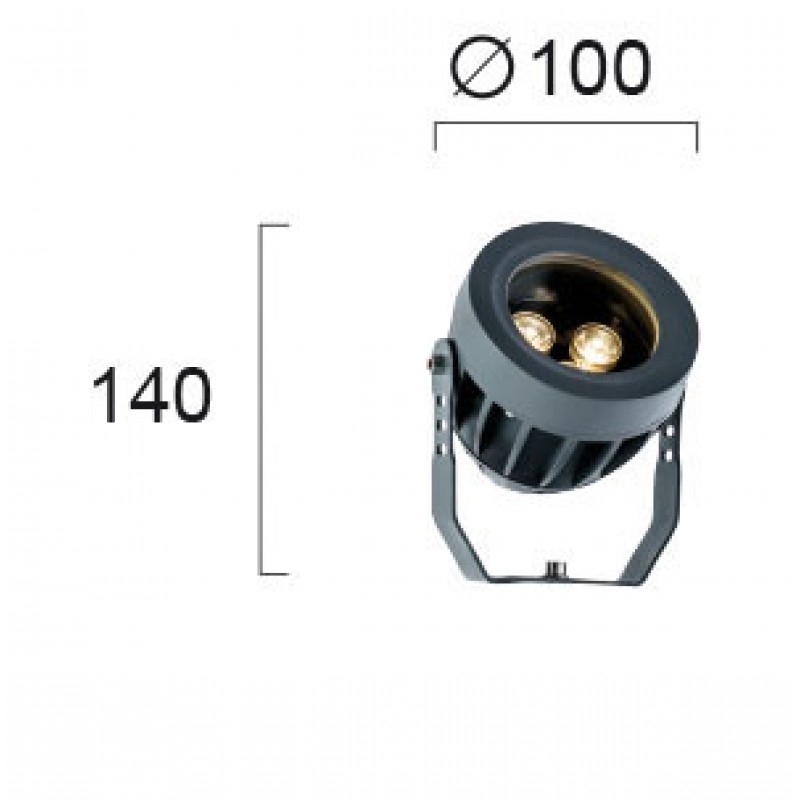 ПРОЖЕКТОР ERMIS LED 3.8W 3100K ТЪМНО СИВ ПРОЖЕКТОР ERMIS LED 3.8W 3100K ТЪМНО СИВ