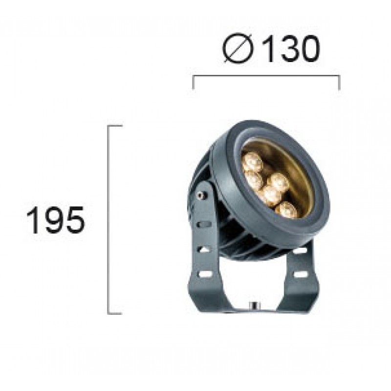 ПРОЖЕКТОР ERMIS LED 9,2W 3100K ТЪМНО СИВ