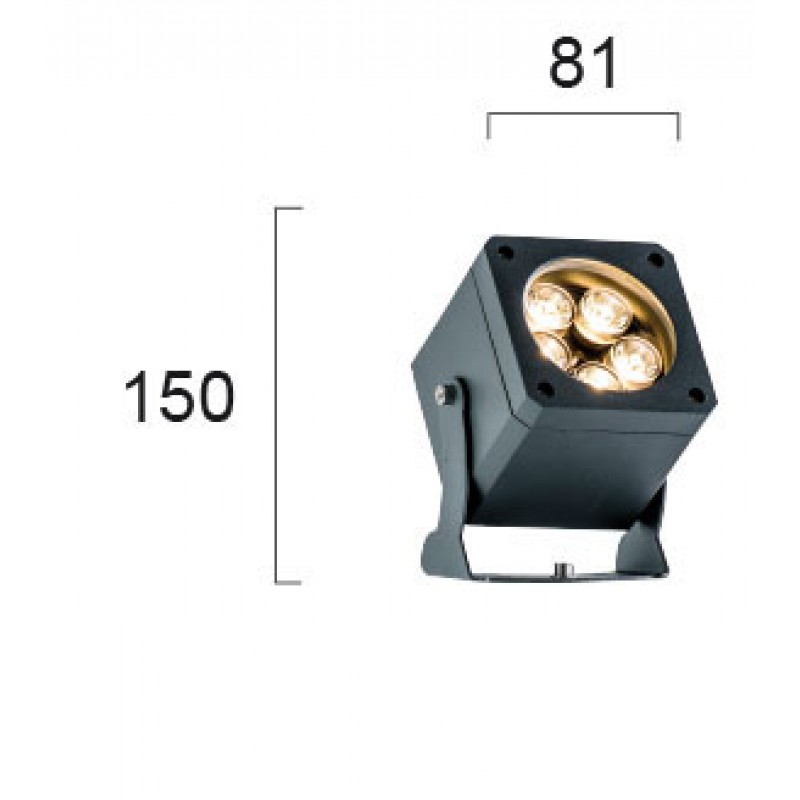 ПРОЖЕКТОР LED 11,4W 3000K DARK GREY IP65 ARIS