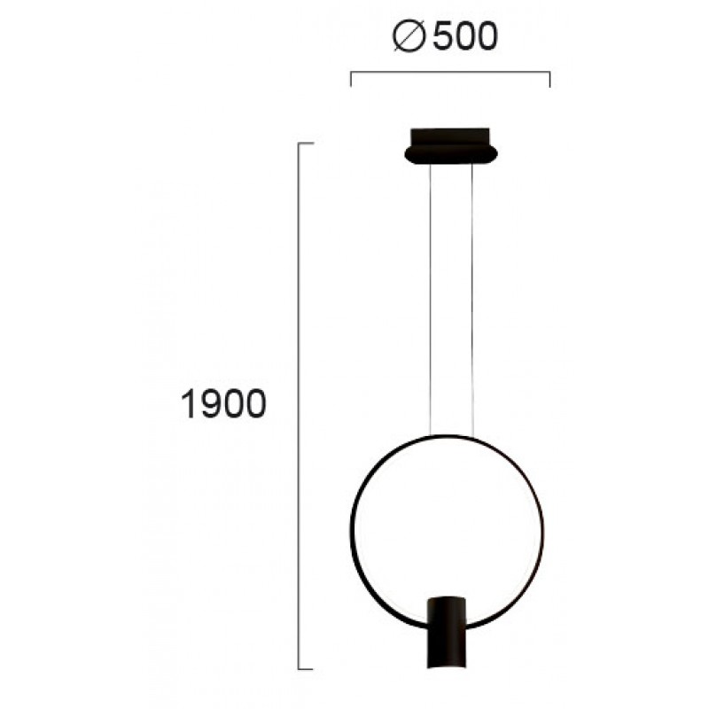 ВИСЯЩО ОСВЕТИТЕЛНО ТЯЛО SINDY LED 25,5W ЧЕРЕН