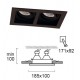 2/Lights Recessed Spot Black Artsi GU10 2 x Max 50W 0 0 220-240V AC 50-60 Hz  0  ELECTROSTATIC PAINTED STEEL  BLACK   L:185 H:100 W:100 IP20 ARTSI 4208101 