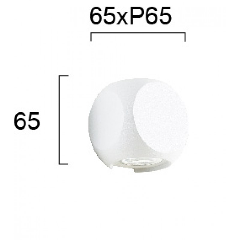 Wall Lamp White Ballito BALLITO LED module 4W WHITE IP54 220-240 VAC  ELECTROSTATIC PAINTED ALUMINIUM  3000K  235 Lm   4210900 