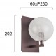 Wall Lamp Venus VENUS E14 MAX 40W WHITE / BROWN IP20 220-240V  GLASS / ELECTROSTATIC PAINTED STEEL      4212600 