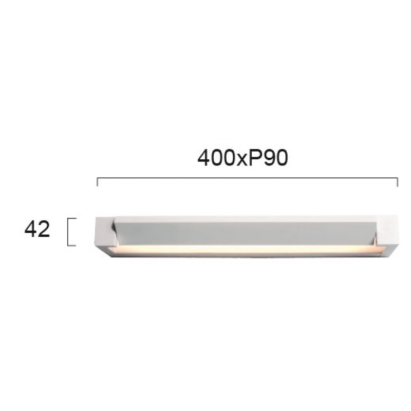Wall Lamp White L 400 Valse VALSE LED module 13W SANDY WHITE IP20 220-240 VAC  ALUMINIUM  3000K  901 Lm   4213200 