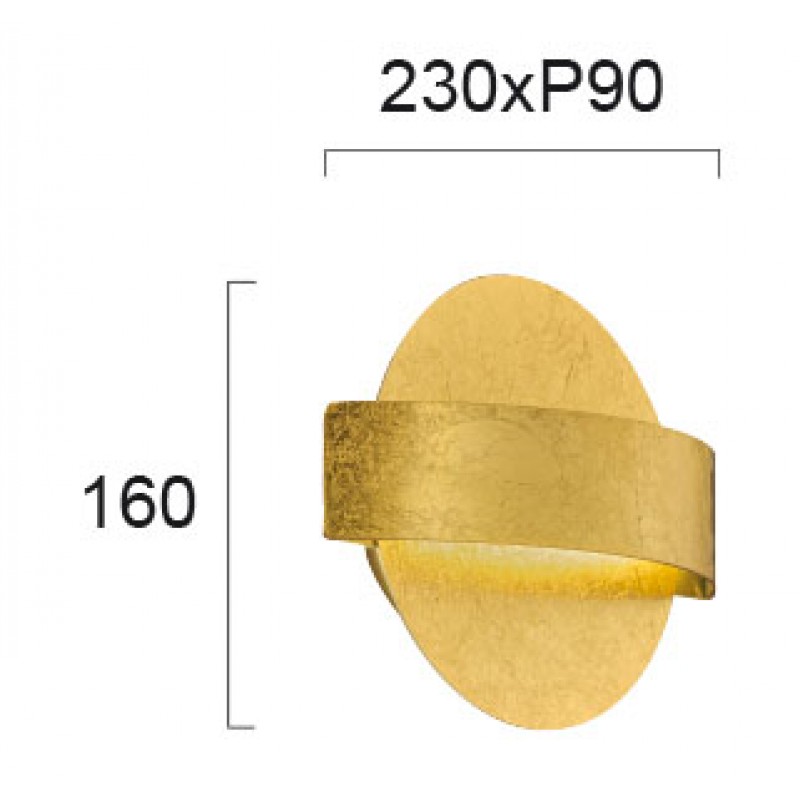 СТЕННА ЛАМПА KOBEN LED 10,5W ЗЛАТИСТА