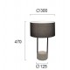 Table Lamp Allegro ALLEGRO E27 MAX 40W BLACK / GREY IP20 220-240V  FABRIC SHADE / ELECTROSTATIC PAINTED STEEL      4219400 