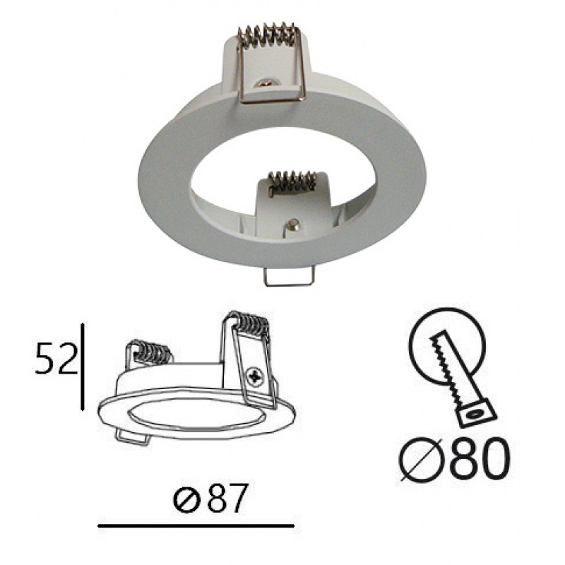 White Spot Frame Top Spot TOP-SPOT   WHITE IP20   ALUMINIUM      4219500 