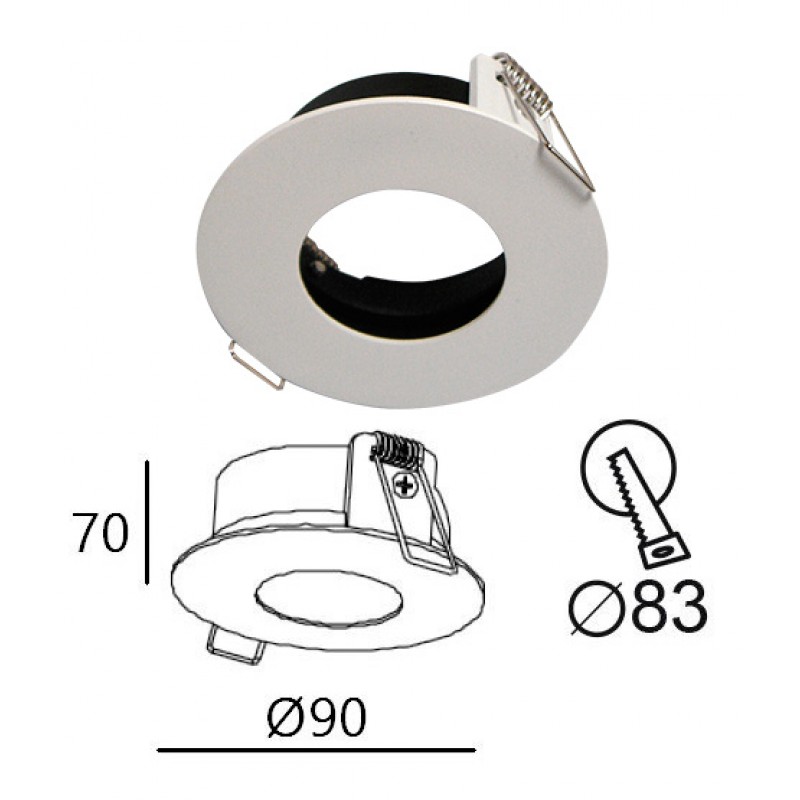White Oval Spot Frame Top Spot TOP-SPOT   WHITE IP20   ALUMINIUM      4219800 