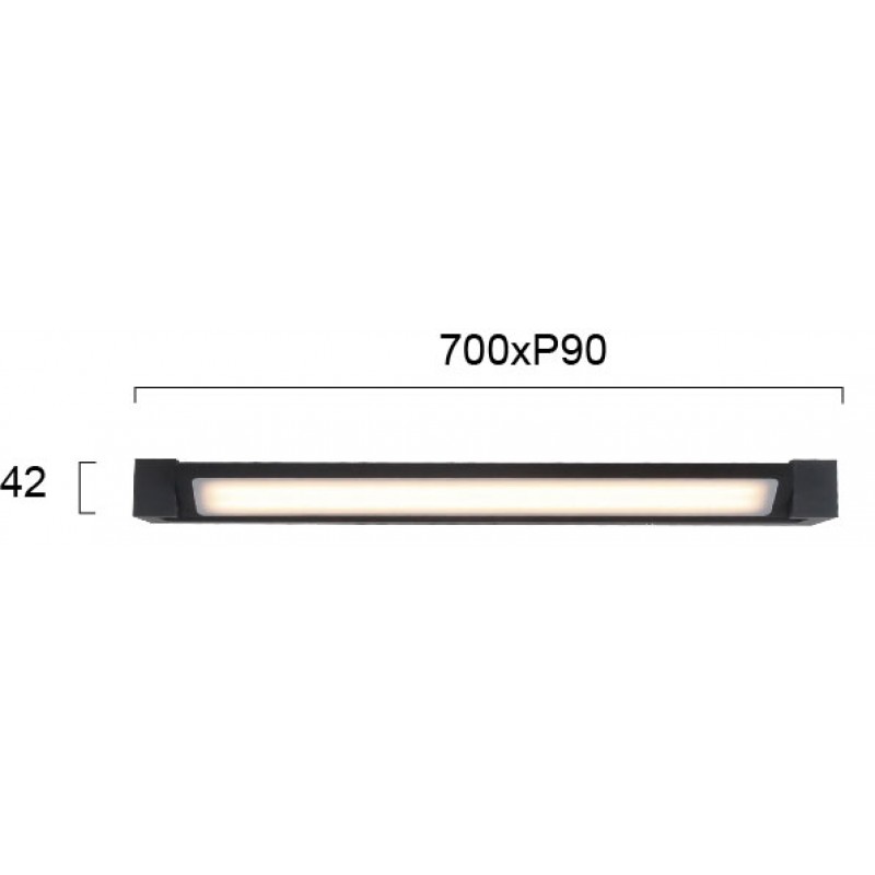 СТЕННА ЛАМПА VALSE LED 20,9W ЧЕРНА 3000K