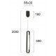 ВИСЯЩО ОСВЕТИТЕЛНО ТЯЛО PIXIE 19,3W ЧЕРЕН