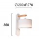 Wall Lamp White Romeo ROMEO E14 MAX 40W WHITE IP20 220-240V  FABRIC SHADE / ELECTROSTATIC PAINTED STEEL / WOOD      4221201 