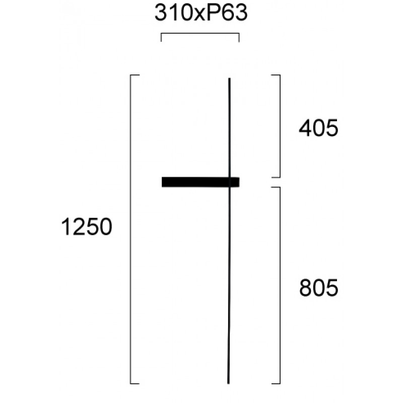 СТЕННА ЛАМПА SLIM LED 14W ЧЕРНА 3000K