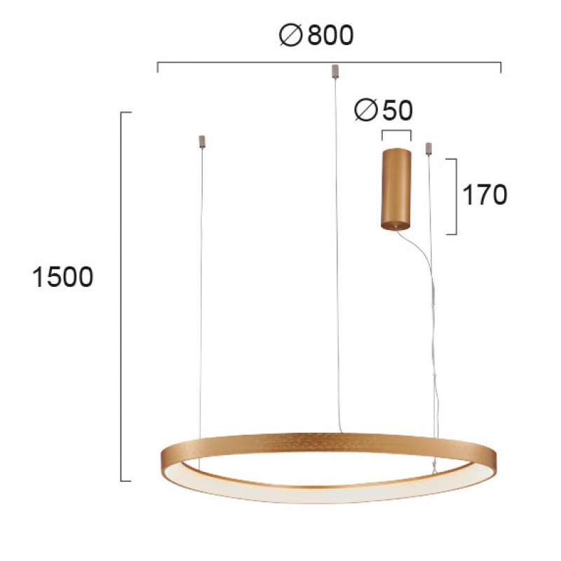 ПЕНДЕЛ LOOP LED МОДУЛ 60W БРУШЕНО ЗЛАТО ПЕНДЕЛ LOOP LED МОДУЛ 60W БРУШЕНО ЗЛАТО