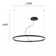 ПЕНДЕЛ VERDI LED 48W 3000K ЧЕРЕН