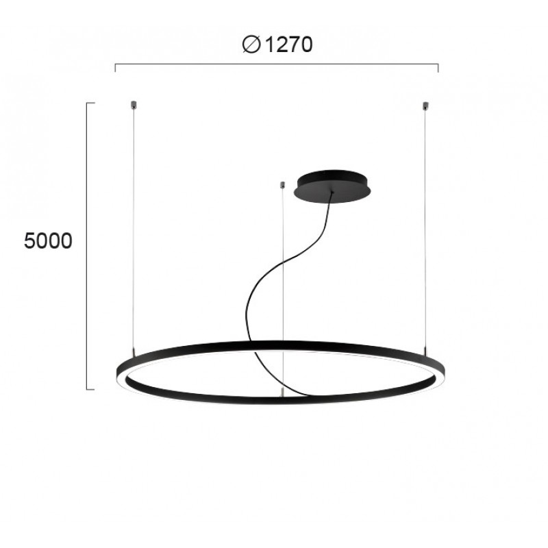 ПЕНДЕЛ VERDI LED 61W ЧЕРЕН ПЕНДЕЛ VERDI LED 61W ЧЕРЕН