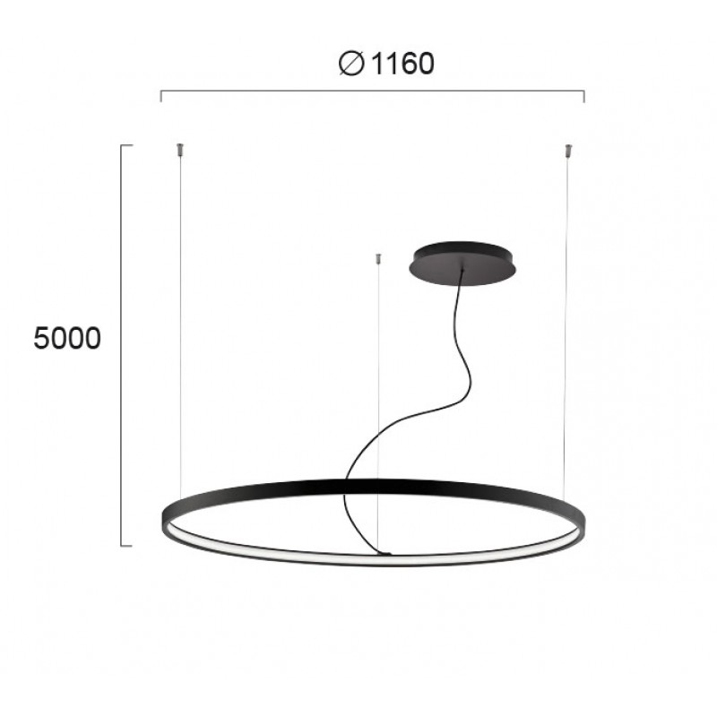 ПЕНДЕЛ VERDI LED 69W ЧЕРЕН ПЕНДЕЛ VERDI LED 69W ЧЕРЕН