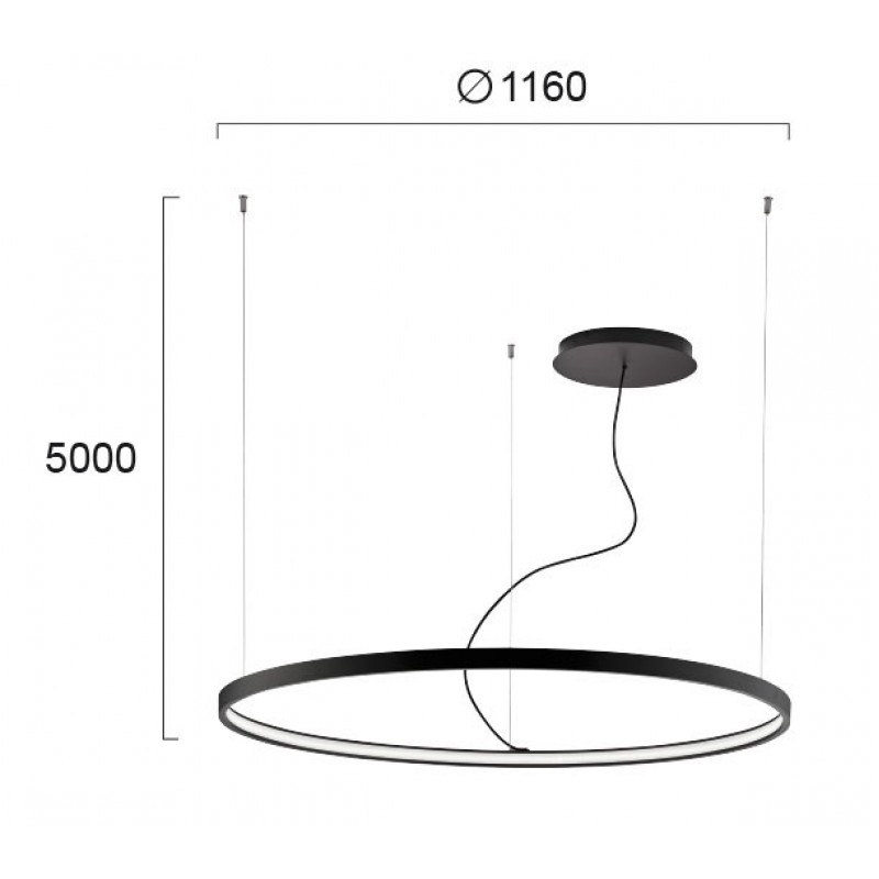 ПЕНДЕЛ VERDI LED 69W ЧЕРЕН ПЕНДЕЛ VERDI LED 69W ЧЕРЕН