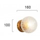 Wall Lamp Transparent Aspa ASPA G9 MAX 25W TRANSPARENT / COPPER IP20 220-240V  GLASS / PLATED STEEL      4226100 