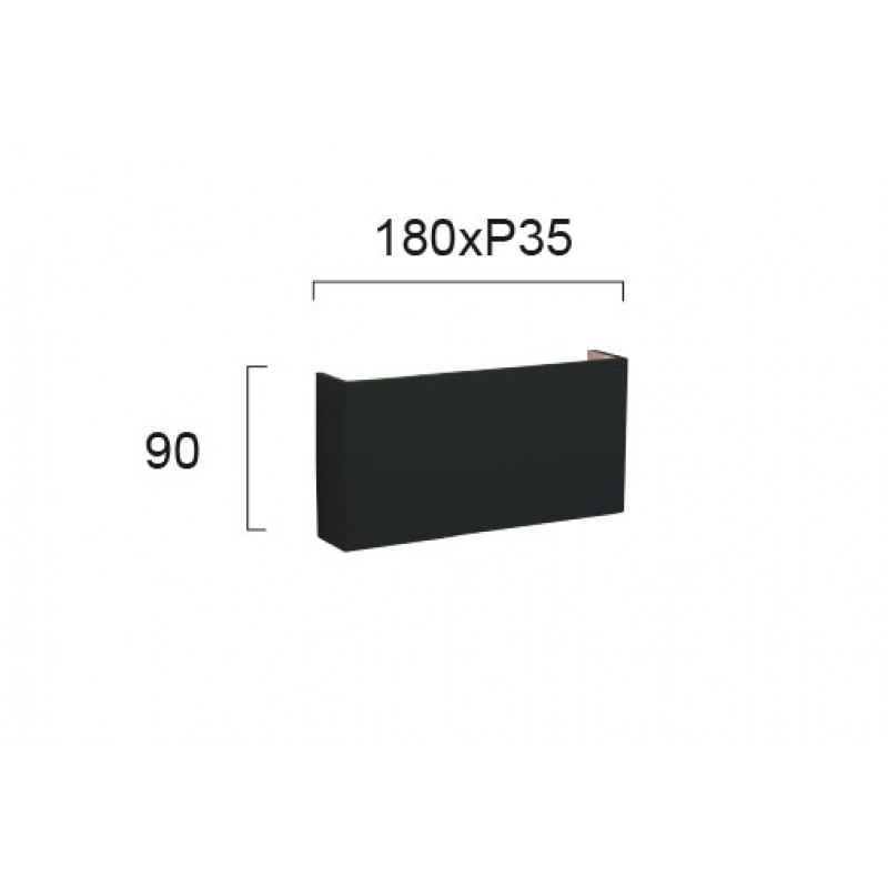СТЕННА ЛАМПА QUADRO LED 10W ЧЕРЕН ЦВЯТ