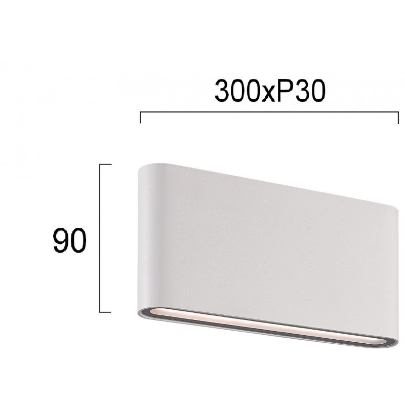 СТЕННА ЛАМПА ARGON LED 22W БЯЛА IP54