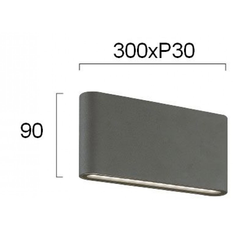 СТЕННА ЛАМПА DARK GREY L 280 ARGON