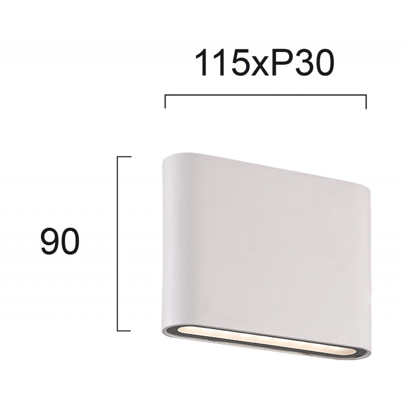СТЕННА ЛАМПА ARGON LED 3W БЯЛА IP54