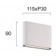 СТЕННА ЛАМПА ARGON LED 3W БЯЛА IP54