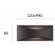 СТЕННА ЛАМПА DOKOS LED 6W ТЪМНО СИВА IP54