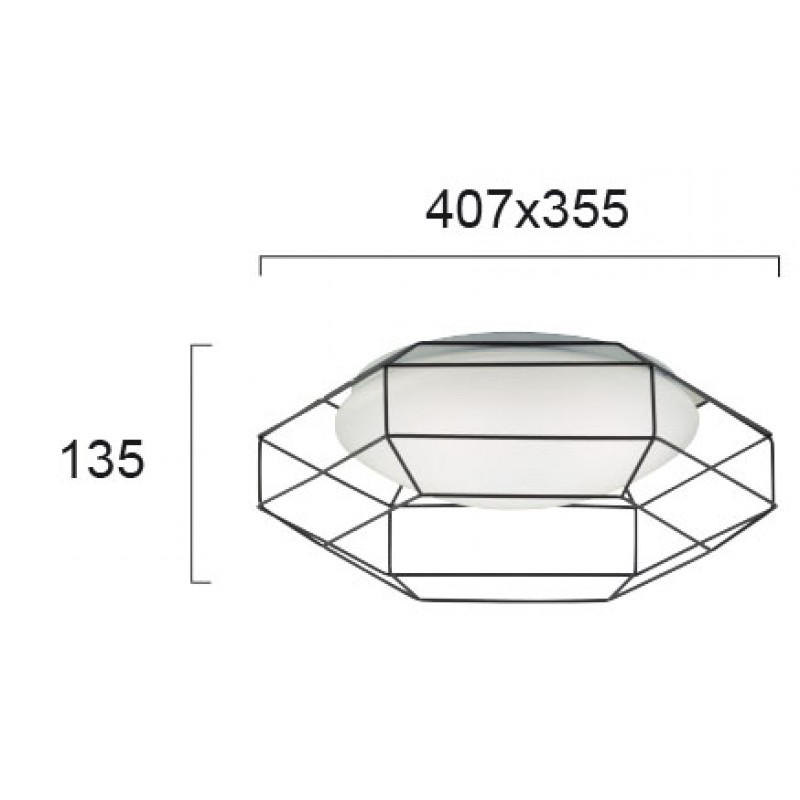 СТЕНЕН/ТАВАНЕН ПЛАФОН MONTE LED 12W 3000K ЧЕРЕН