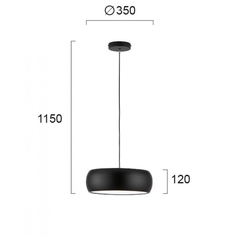 ПЕНДЕЛ SALI LED 24W ЧЕРЕН ПЕНДЕЛ SALI LED 24W ЧЕРЕН